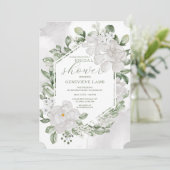 Gardenia-Brautparty Einladung (Stehend Vorderseite)