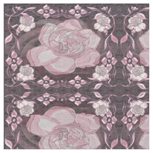 Gardenia Flora Pattern Stoff (Nahaufnahme)