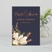 Gardenia Floral Bouquet Garden Brautparty Folieneinladung (Stehend vorne)
