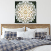 Gardenia Inner Glow Mandala Canvas Print Leinwanddruck (Insitu (Schlafzimmer))