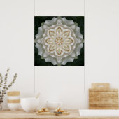 Gardenia Inner Glow Mandala Poster Print (Küche)