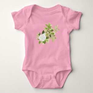 Gardenia jasmine Blumenkarosserie Baby Strampler