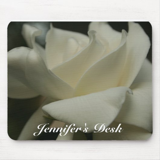 Gardenia, Jennifers Schreibtisch Mousepad (Vorne)