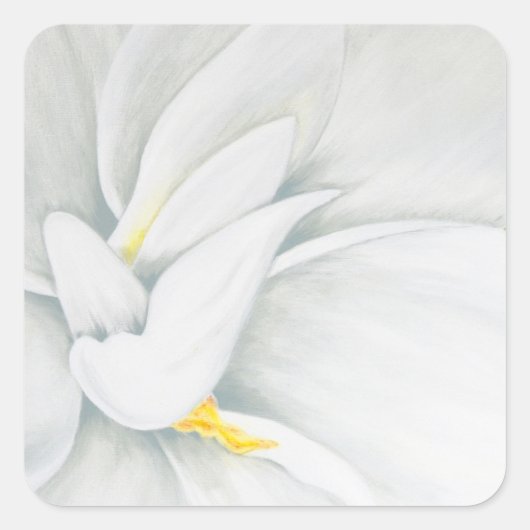 Gardenia Quadratischer Aufkleber (Vorderseite)