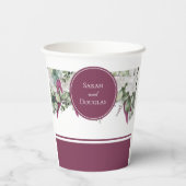 Gardenia / Snapdragon Wedding Lila Paper Cup Pappbecher (Rückseite)