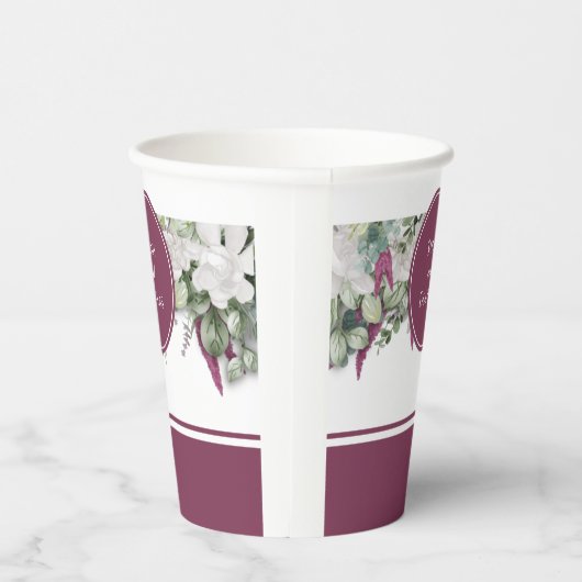 Gardenia / Snapdragon Wedding Lila Paper Cup Pappbecher (Rechts)