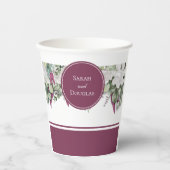 Gardenia / Snapdragon Wedding Lila Paper Cup Pappbecher (Vorderseite)