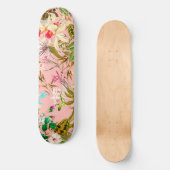 Gardenia | Vintages botanisches Muster Skateboard (Vorderseite)
