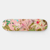 Gardenia | Vintages botanisches Muster Skateboard (Horizontal)