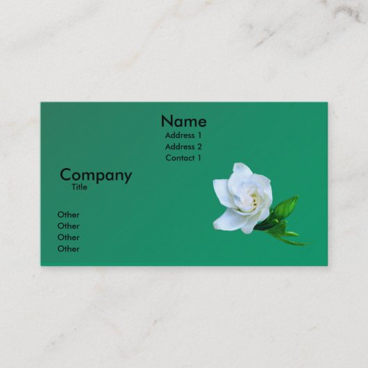 Gardenia Visitenkarte (Vorderseite)