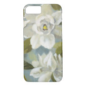 Gardenias auf Schiefer-Blau Case-Mate iPhone Hülle (Rückseite)