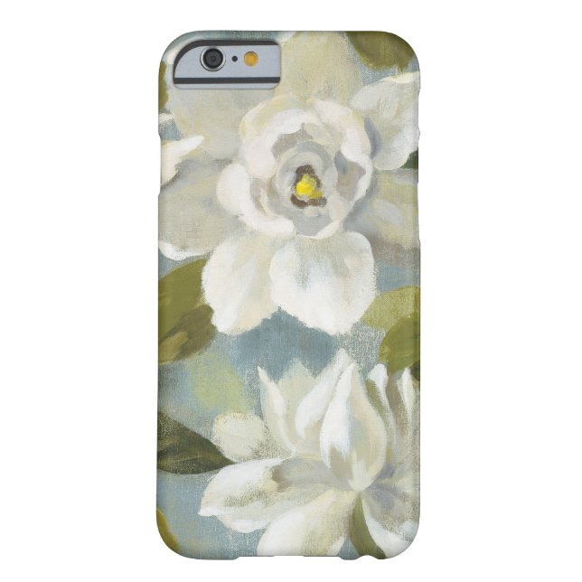 Gardenias auf Schiefer-Blau Case-Mate iPhone Hülle (Rückseite)