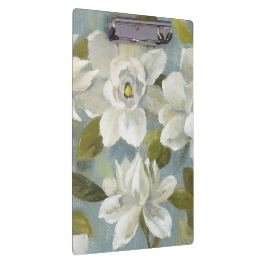 Gardenias auf Schiefer-Blau Klemmbrett (Rechts)