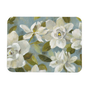 Gardenias auf Schiefer-Blau Magnet