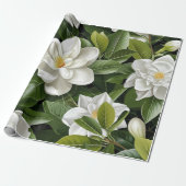 Gardenien-Blumen Geschenkpapier (Ungerollt)