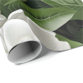 Gardenien-Blumen Geschenkpapier (Rolleneckpunkt)