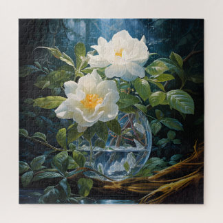 Gardenien in einem Vase-Puzzle Puzzle