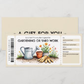 Gardening and Yard Work Certificate Einladung (Vorne/Hinten)