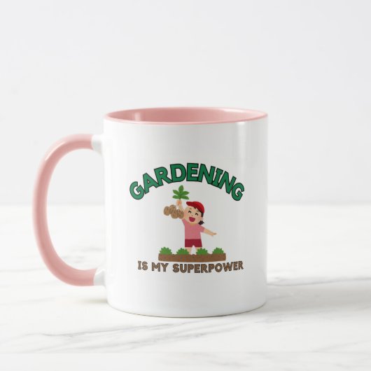 Gardening "Gardening Is My Superpower" Coffee Cup Tasse (Links)