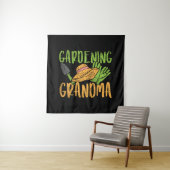 Gardening Grandma Wandteppich (Beispiel)