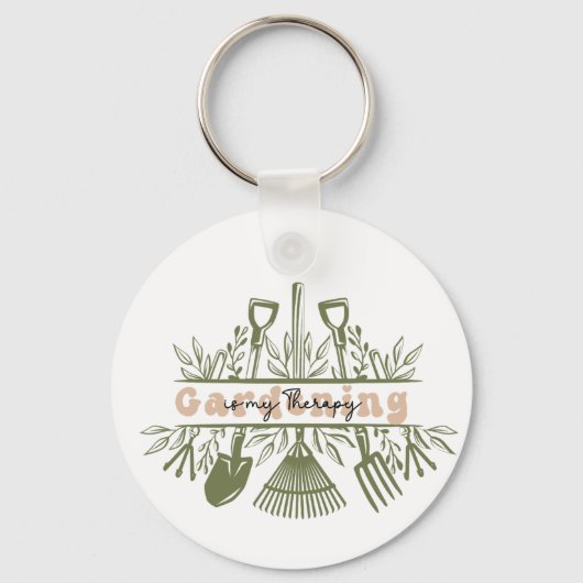 Gardening is my Therapie Schlüsselanhänger (Vorderseite)