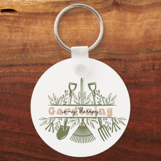 Gardening is my Therapie Schlüsselanhänger (Vorderseite)
