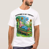 Gardening Is My Therapy T-Shirt (Vorderseite)