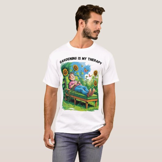 Gardening Is My Therapy T-Shirt (Vorne ganz)