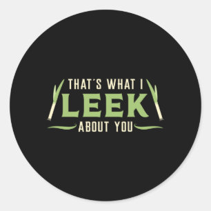 Gardening Leek About You Garden Gardener Funny Runder Aufkleber