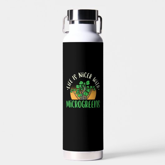 Gardening - Life With Microgreens Trinkflasche (Vorne)