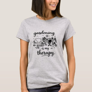 Gardening-Therapie-Shirt   Glückliche Wurzeln T-Shirt