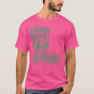 Gardening Word Cloud Allotment Gardener Gardening T-Shirt