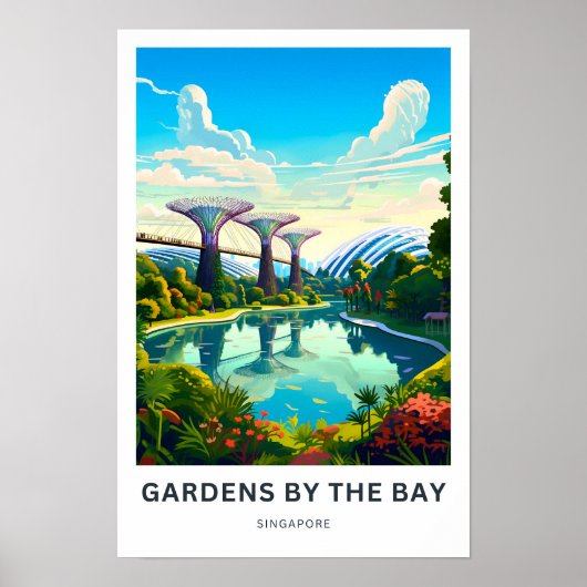 Gardens By The Bay Singapore Travel Print Poster (Vorne)