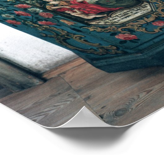 Garderobe mit Szenen der vier Poster (Ecke)