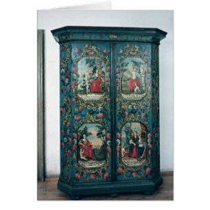 Garderobe verziert mit Szenen der vier