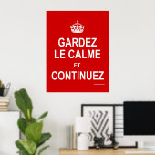 GARDEZ LE CALME ET CONTINUEZ POSTER (Heimbüro)