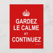 GARDEZ LE CALME ET CONTINUEZ POSTKARTE (Vorderseite)