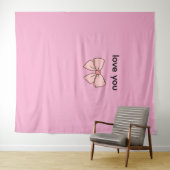 Gardinen mit Schmetterlings-Schleifen-Muster Wandteppich (Beispiel (Horizontal))