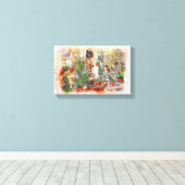 Gardinengestein Blume Fenstertür Leinwanddruck (Insitu (Holzboden))