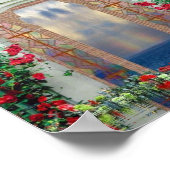 Gardinenposter für verzauberte Rose Poster (Ecke)