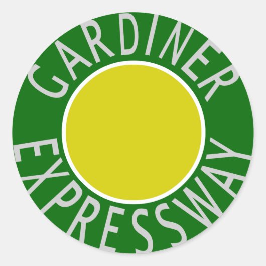 Gardiner Expressway Runder Aufkleber (Vorderseite)