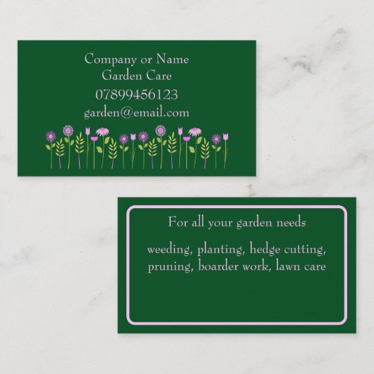 Gardner Business Card Visitenkarte (Vorne/Hinten)
