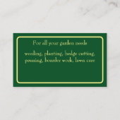 Gardner Business Card Visitenkarte (Rückseite)