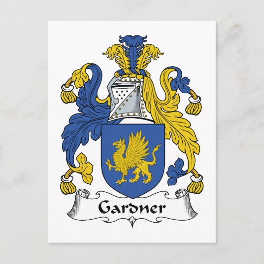 Gardner Familienwappen Postkarte (Vorderseite)