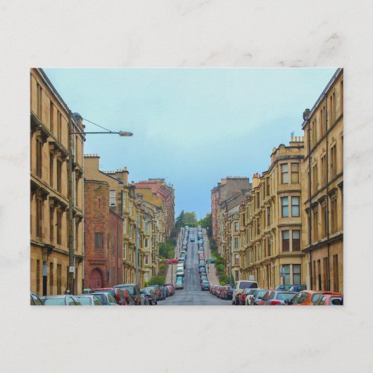 Gardner Street steil in Glasgow Postkarte (Vorderseite)