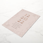 Gardnia Floral Dusty Pink Save the Date Folieneinladung (Gedreht)