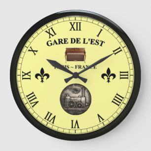 Gare de L'Est ~ Paris Frankreich ~ Klavier im Frei Große Wanduhr