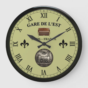 Gare de L'Est ~ Paris Frankreich ~ Klavier im Frei Große Wanduhr