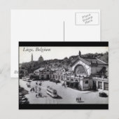 Gare des Guillemins, Liege Belgien Vintag Postkarte (Vorne/Hinten)