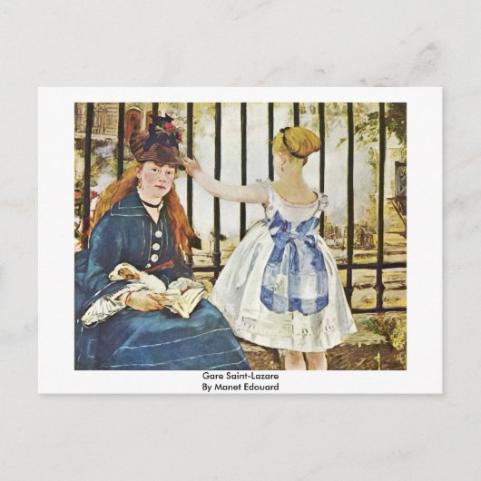 Gare Saint-Lazare by Manet Edouard Postkarte (Vorderseite)